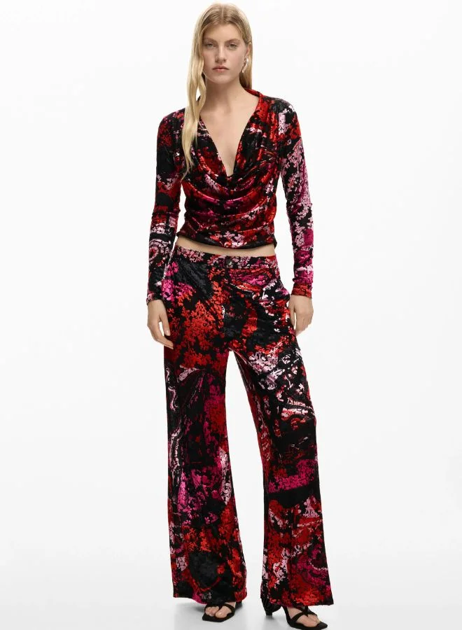 Desigual Black Trousers designed by mr. christian lacroix for Women | Best Price UAE